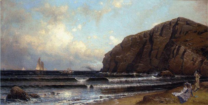Alfred Thompson Bricher Cushing Island, Portland Harbor Norge oil painting art